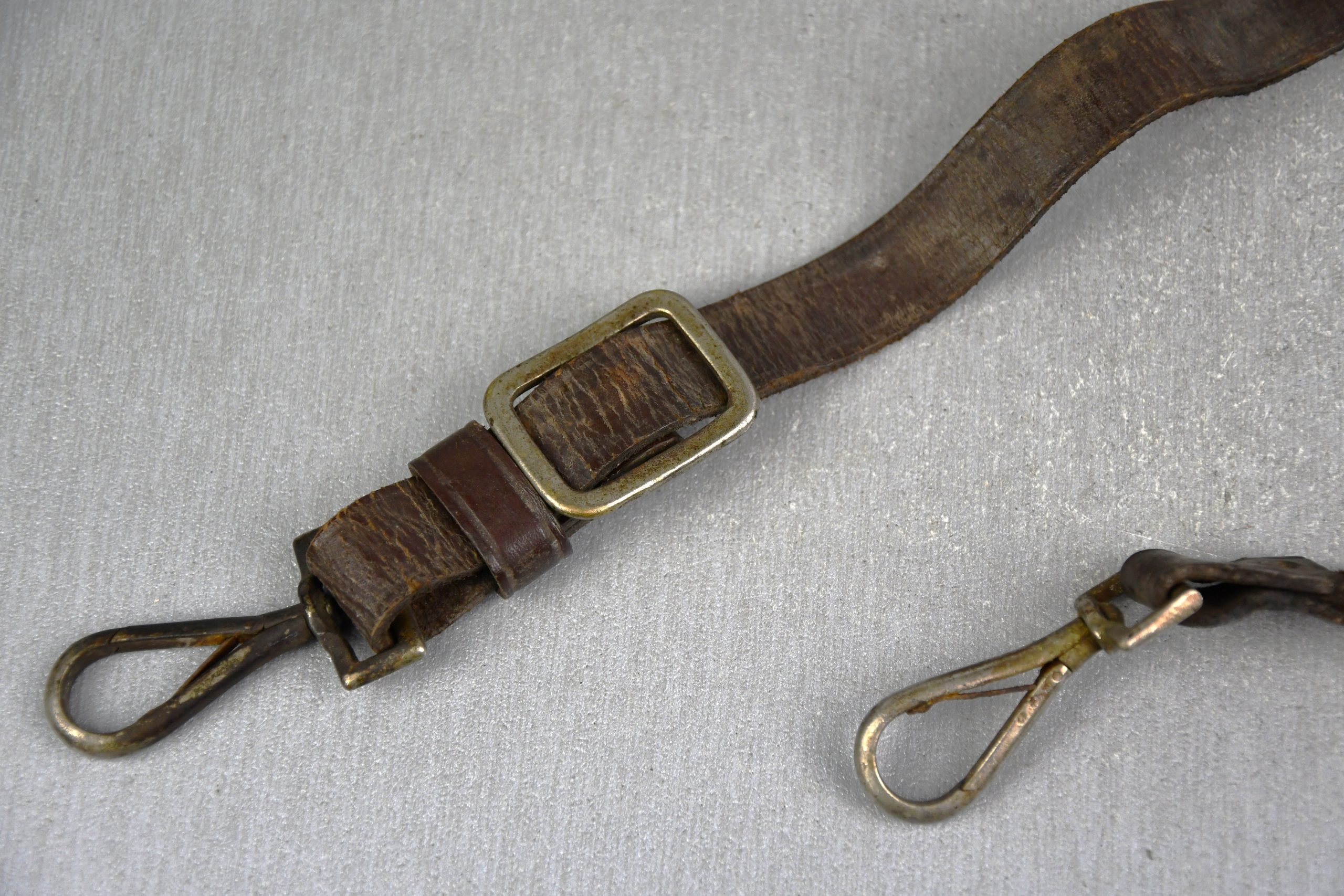 German political/Hitlerjugend brown leather shoulder cross strap — image 2