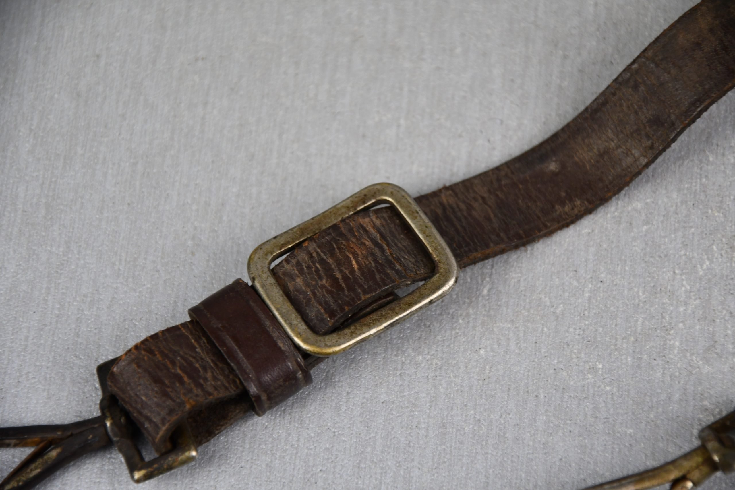 German political/Hitlerjugend brown leather shoulder cross strap — image 3