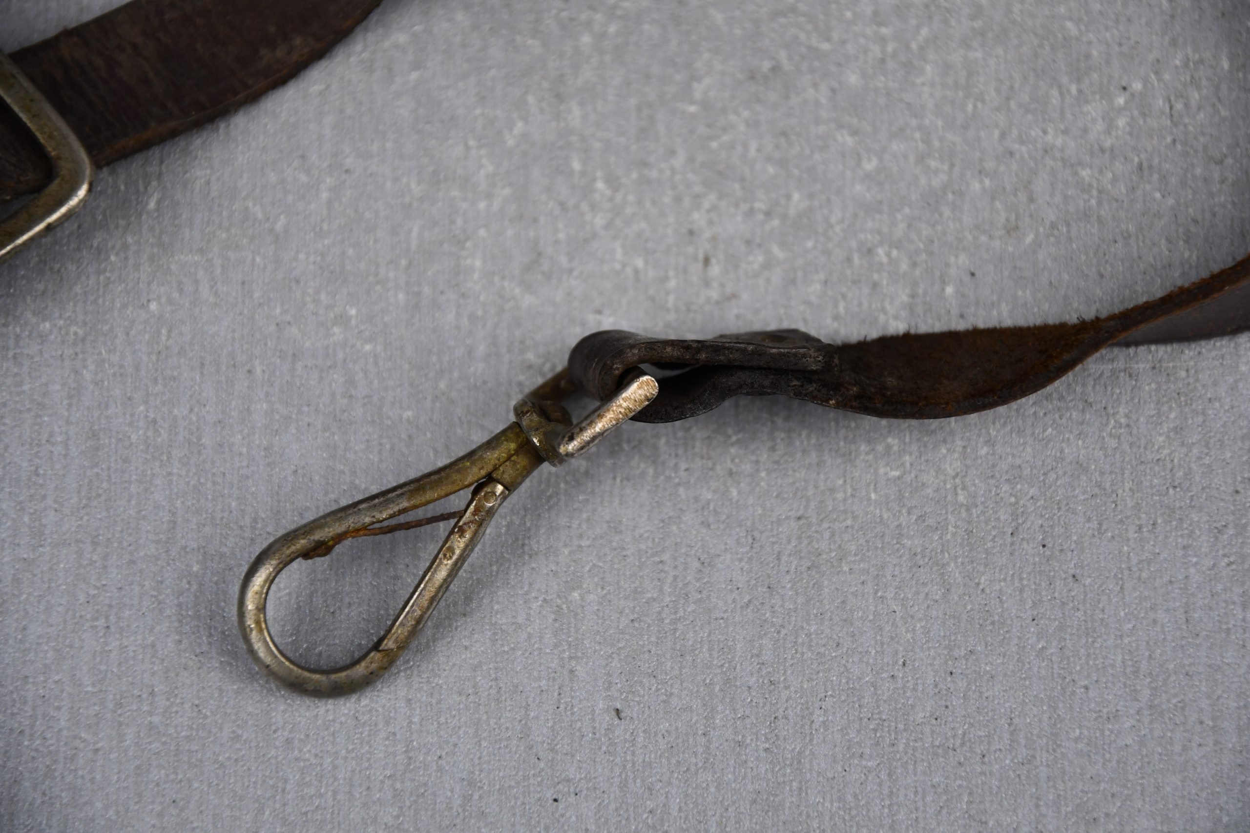 German political/Hitlerjugend brown leather shoulder cross strap — image 4