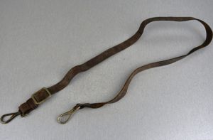 German political/Hitlerjugend brown leather shoulder cross strap