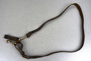 German political/Hitlerjugend brown leather shoulder cross strap