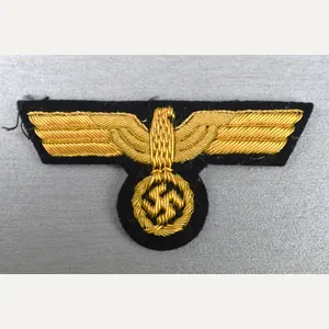 Kriegsmarine officer bullion/celluloid cap eagle