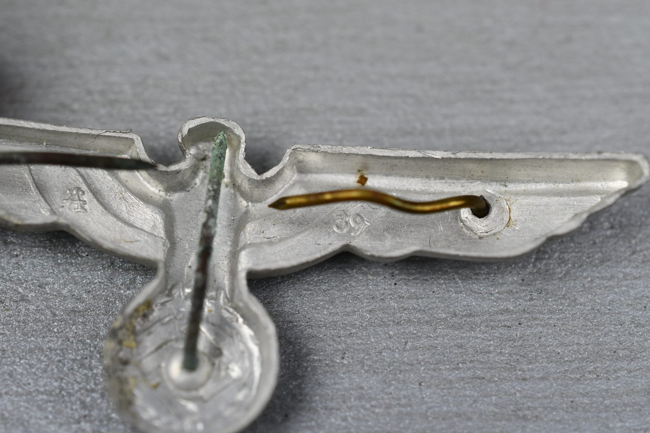 Aluminum army (Heer) visor cap eagle by Assmann 1939 — image 3