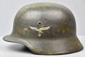 M40 Luftwaffe single decal steel helmet EF64
