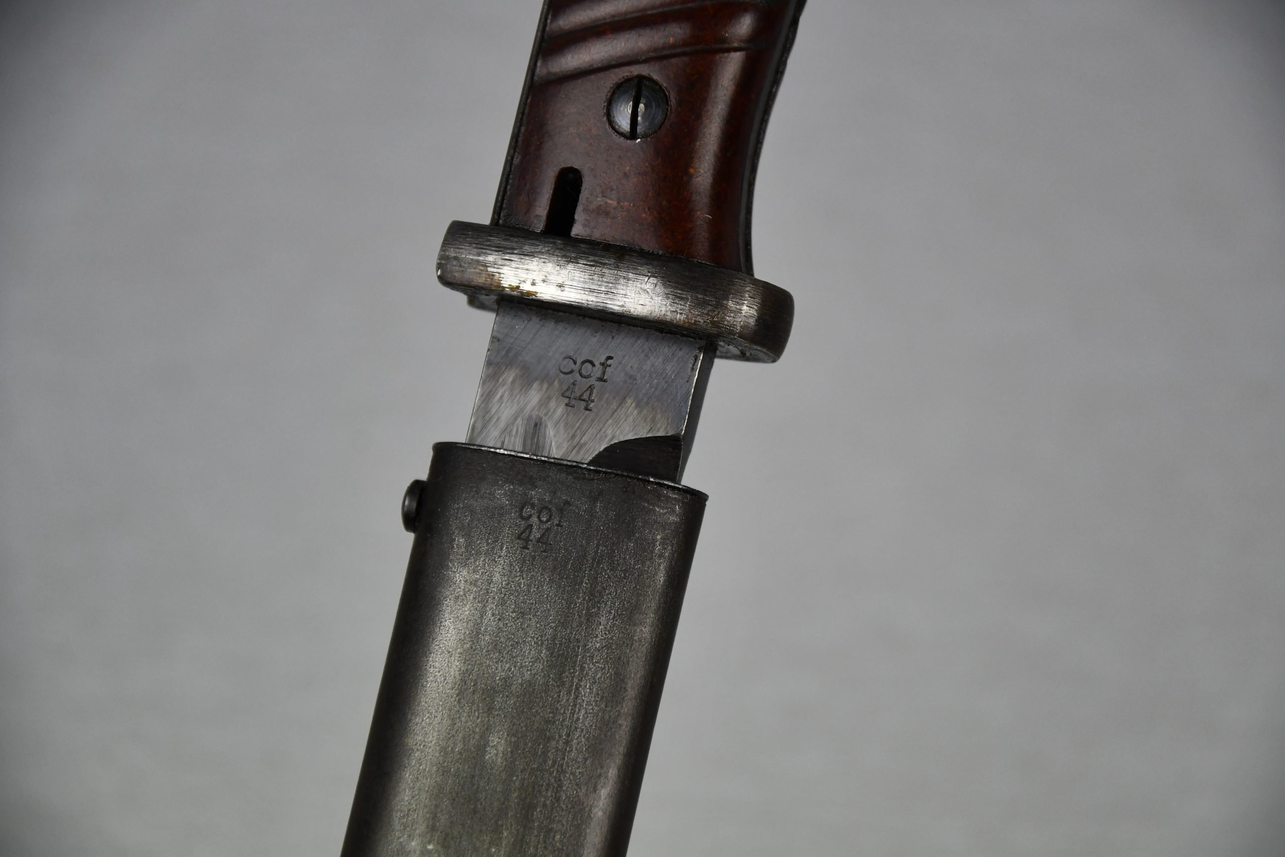 K98 bayonet with red bakelite grips by cof 1944 — image 10