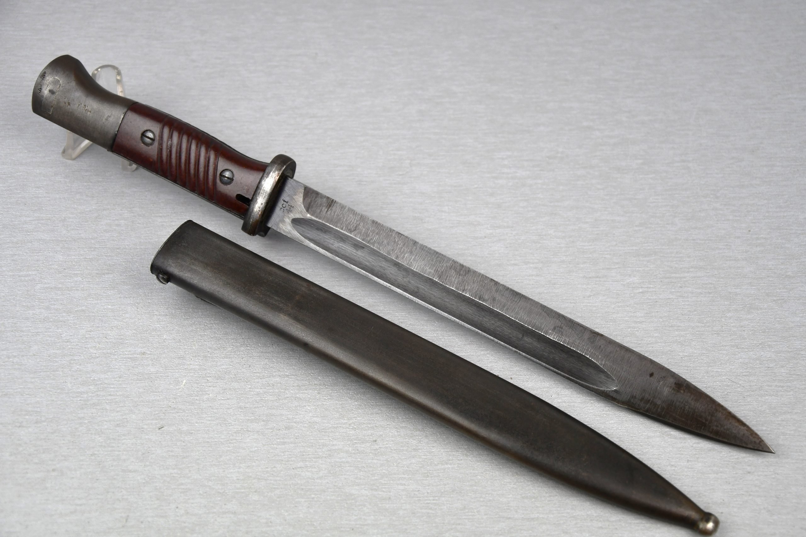 K98 bayonet with red bakelite grips by cof 1944 — image 5