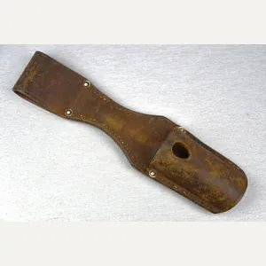 Wehrmacht K98 brown leather bayonet frog by G. Schaub 1939