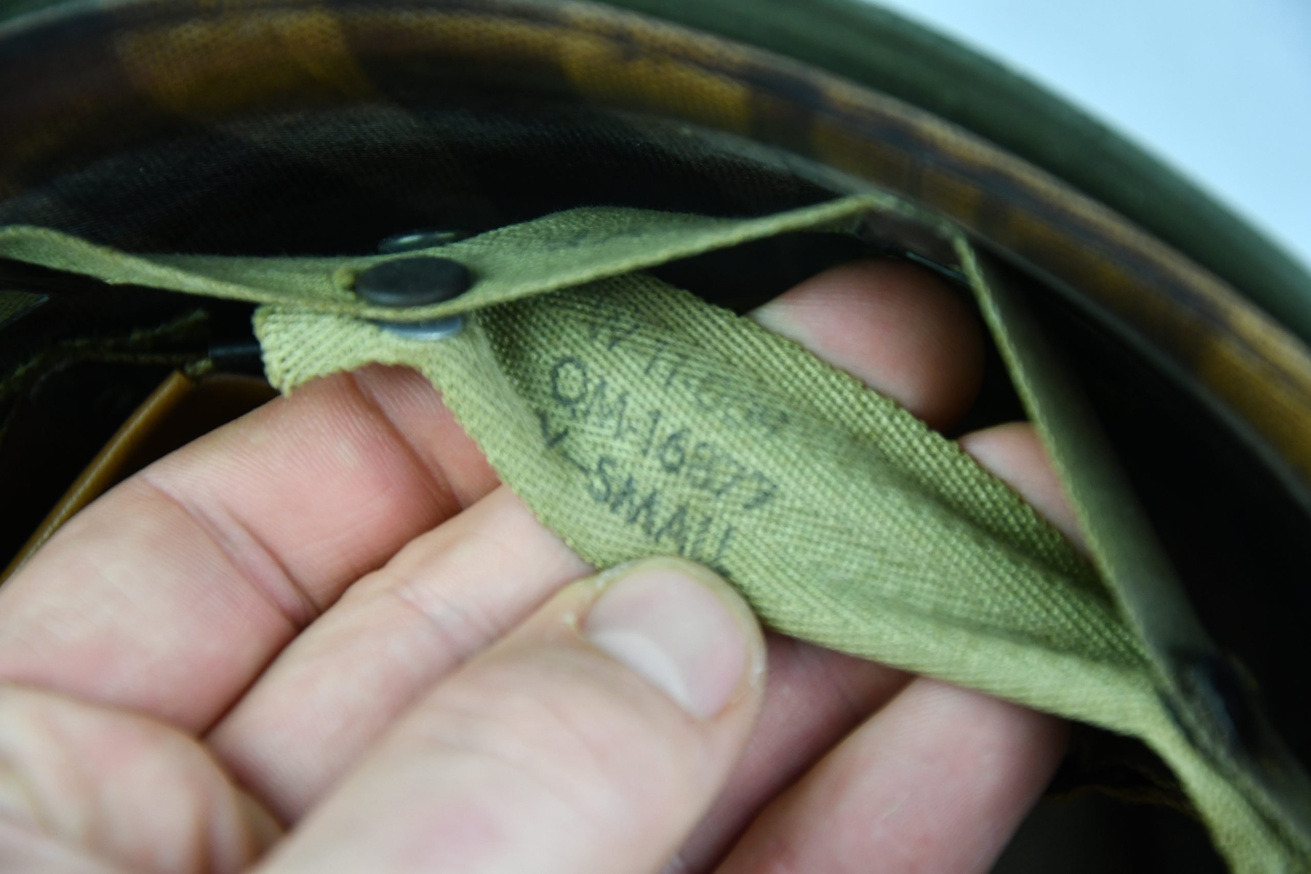 US M1 steel fixed bail helmet by 'Schleuter' with liner by Firestone — image 14