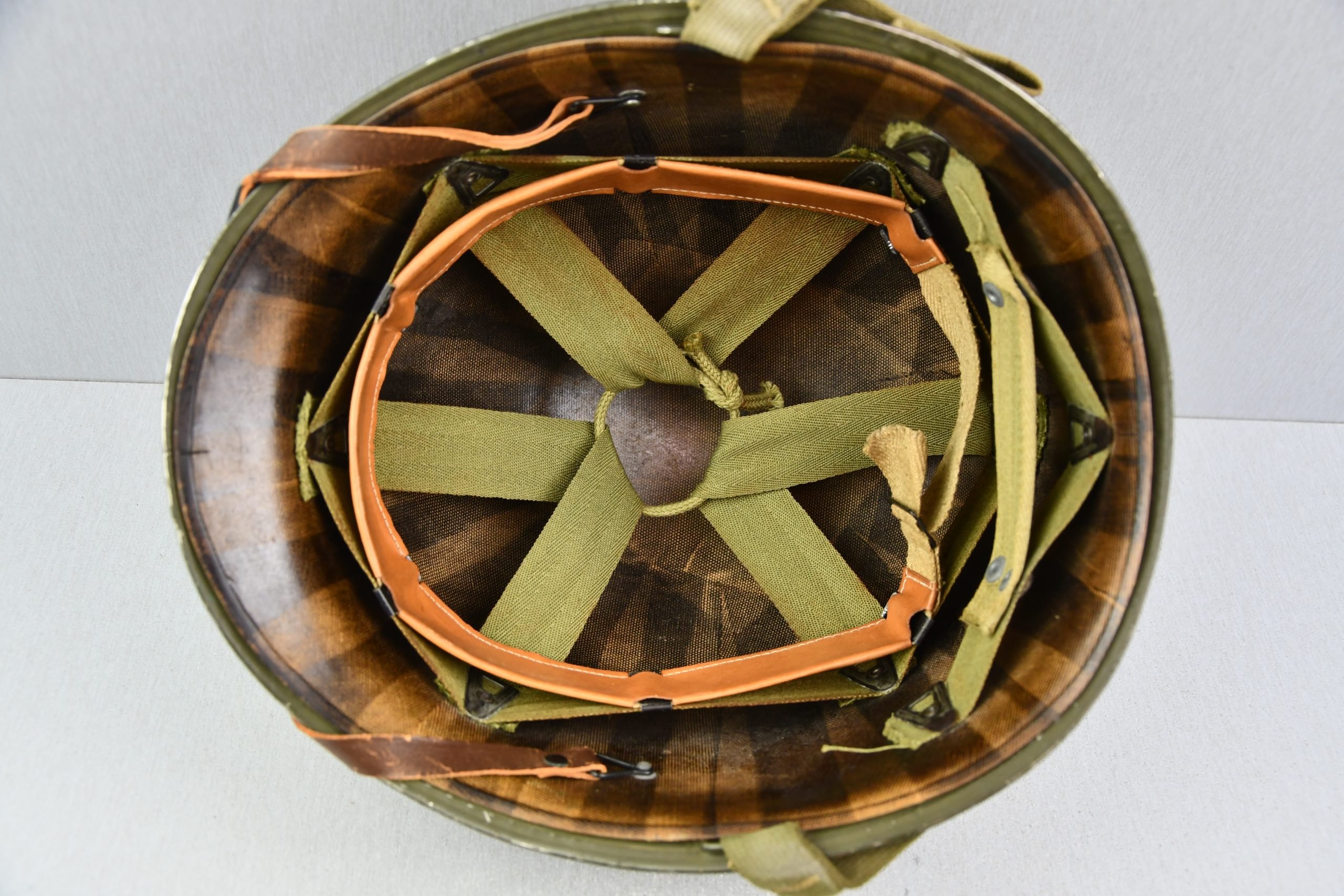 US M1 steel fixed bail helmet by 'Schleuter' with liner by Firestone — image 8