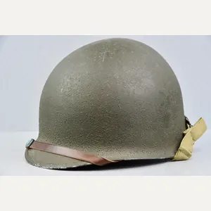 US WW2 M1 fixed bale steel helmet with liner by …