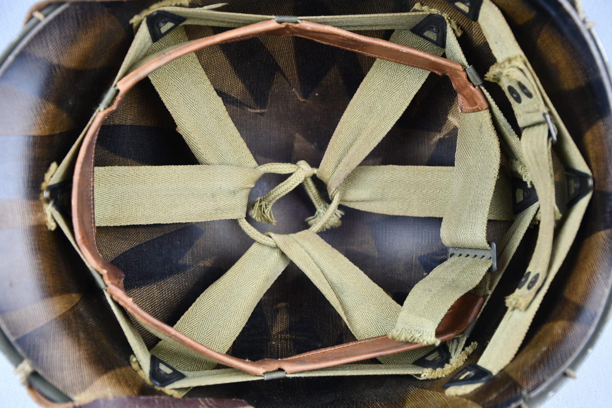 US WW2 M1 fixed bale steel helmet with liner by CAPAC — image 10