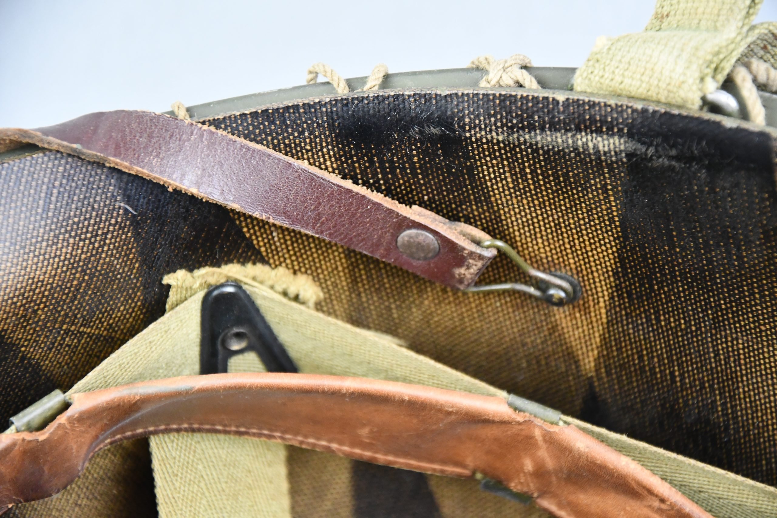 US WW2 M1 fixed bale steel helmet with liner by CAPAC — image 12