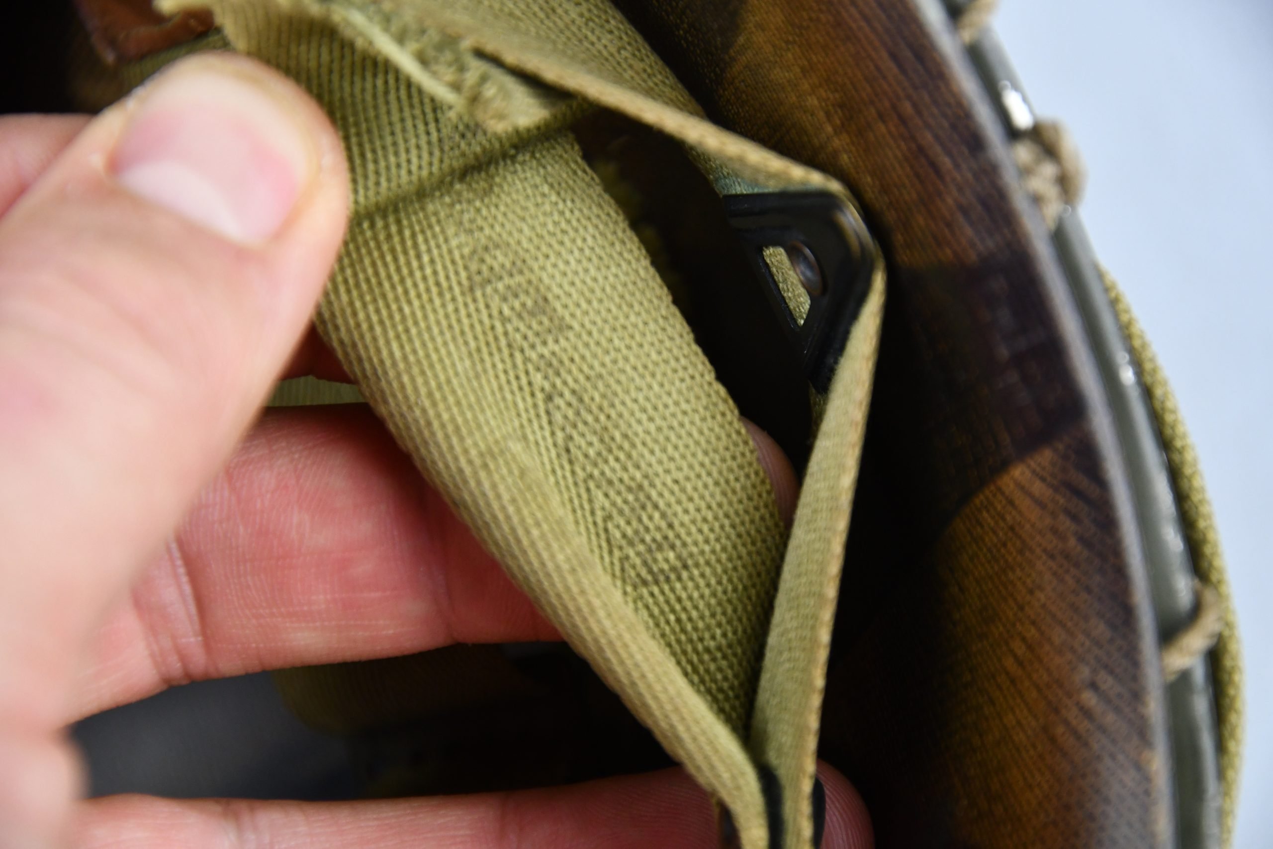 US WW2 M1 fixed bale steel helmet with liner by CAPAC — image 13