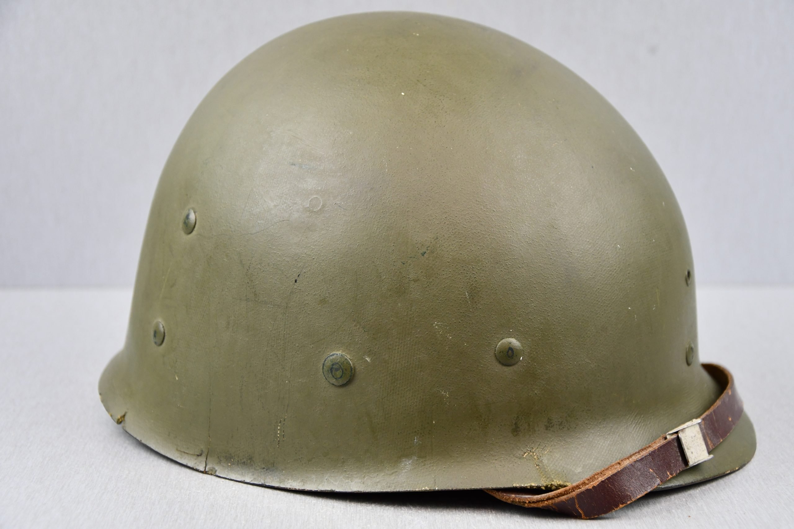 US WW2 M1 fixed bale steel helmet with liner by CAPAC — image 16