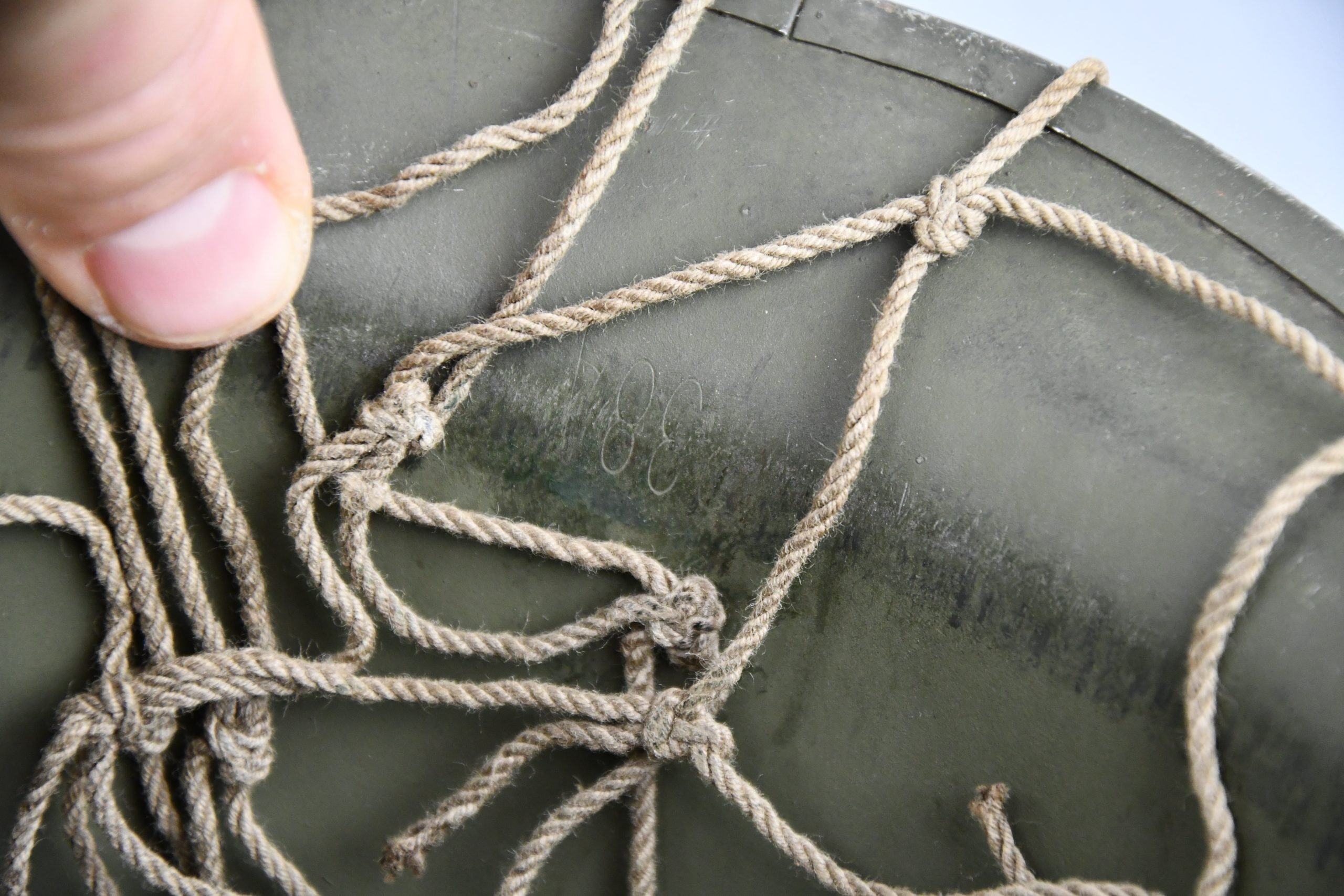 US WW2 M1 fixed bale steel helmet with liner by CAPAC — image 21