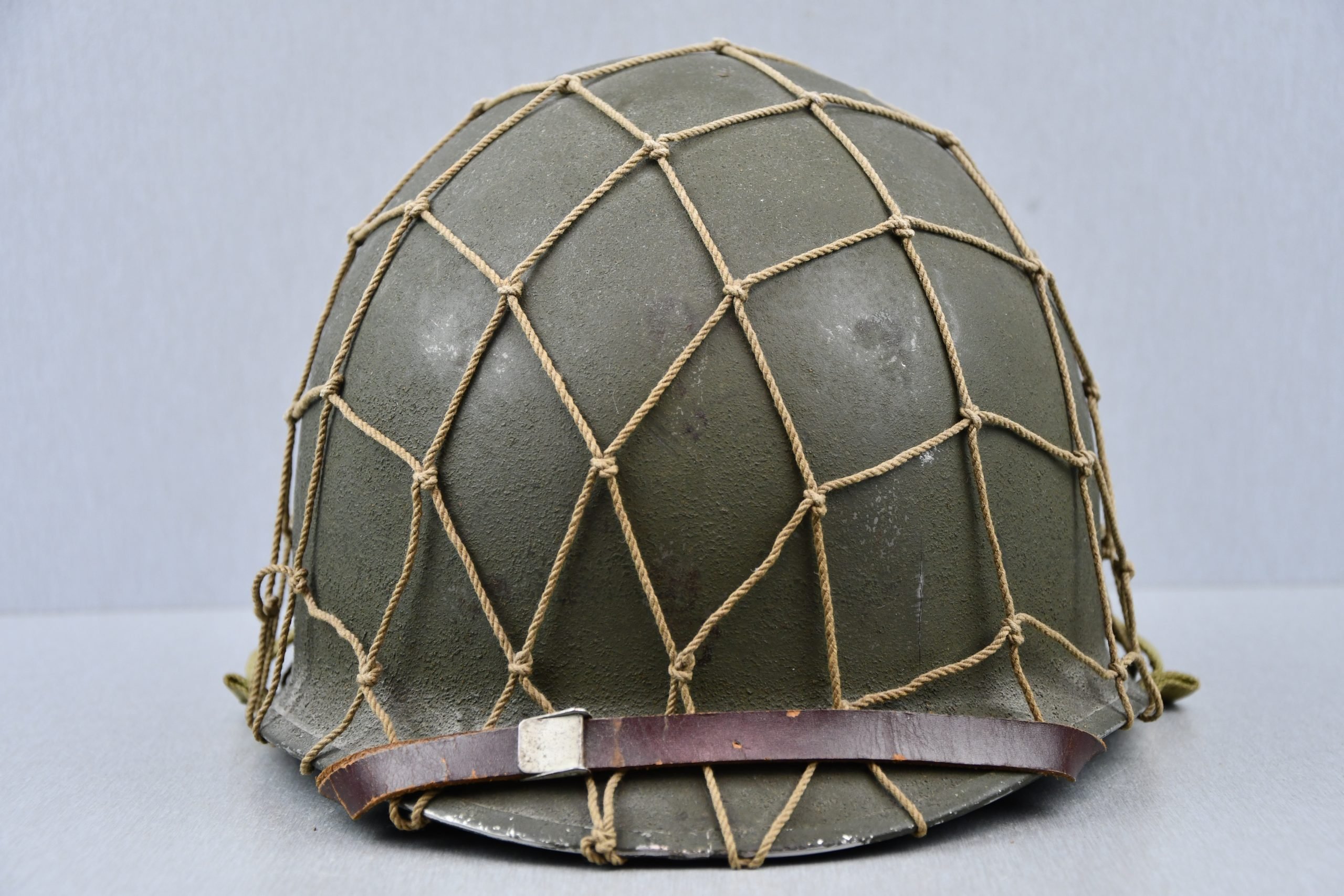 US WW2 M1 fixed bale steel helmet with liner by CAPAC — image 5