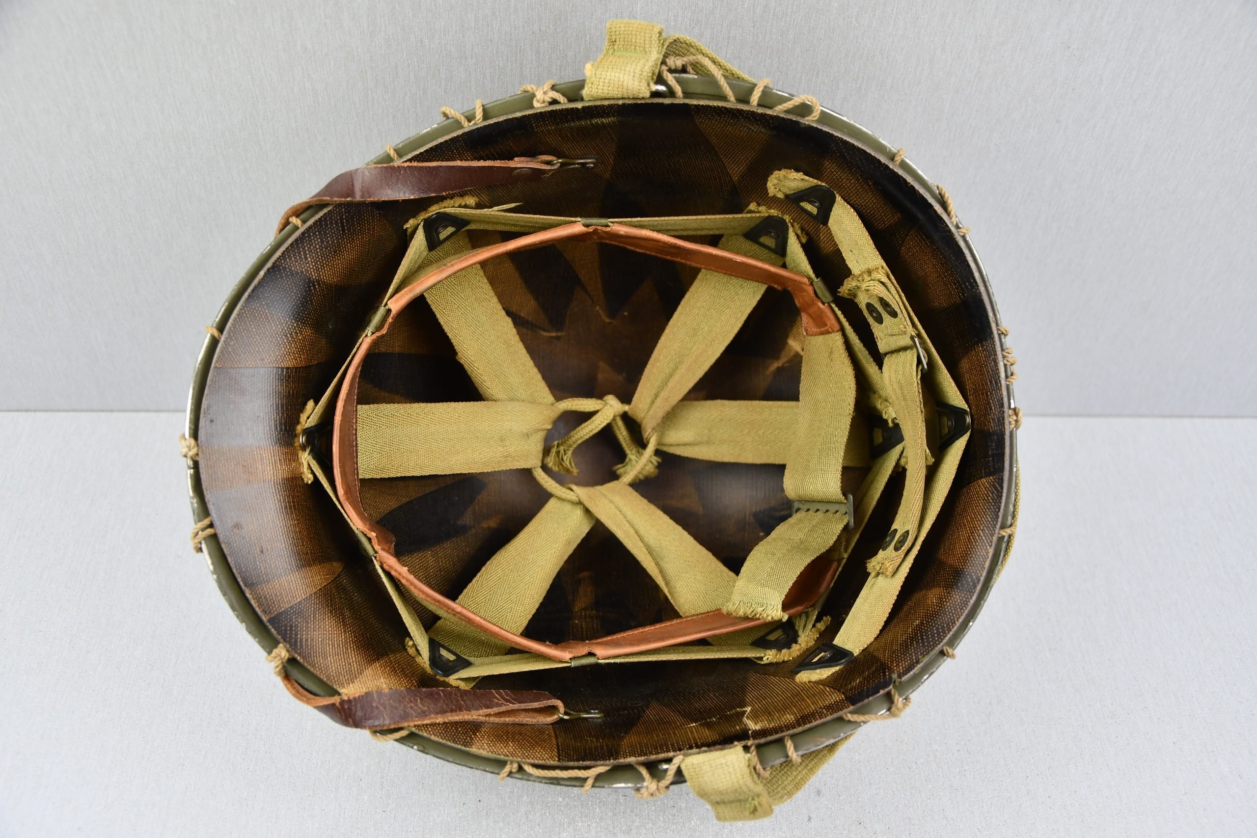 US WW2 M1 fixed bale steel helmet with liner by CAPAC — image 9