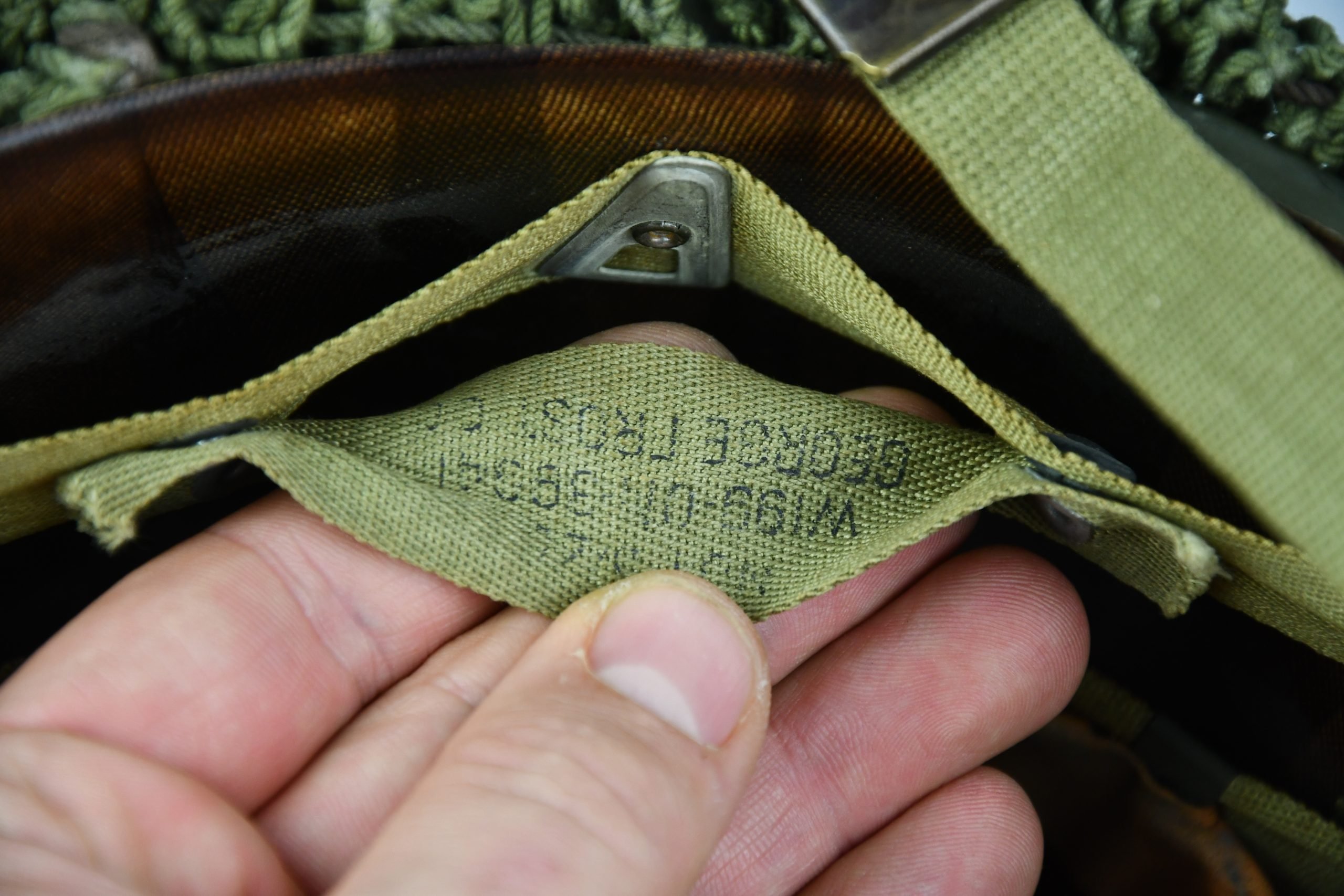 MINT US WW2 M1 fixed bale steel helmet with early Inland liner — image 13