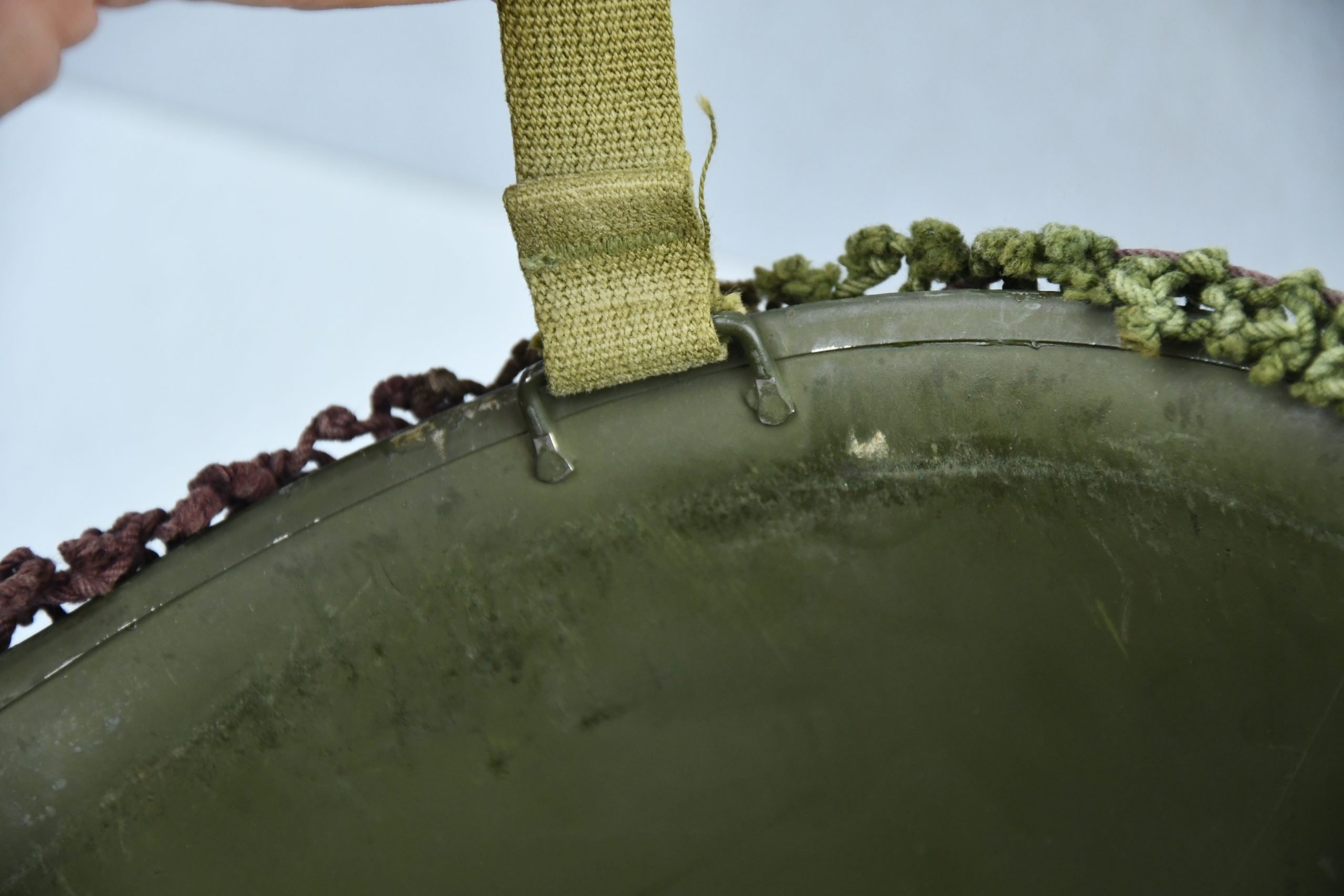 MINT US WW2 M1 fixed bale steel helmet with early Inland liner — image 22