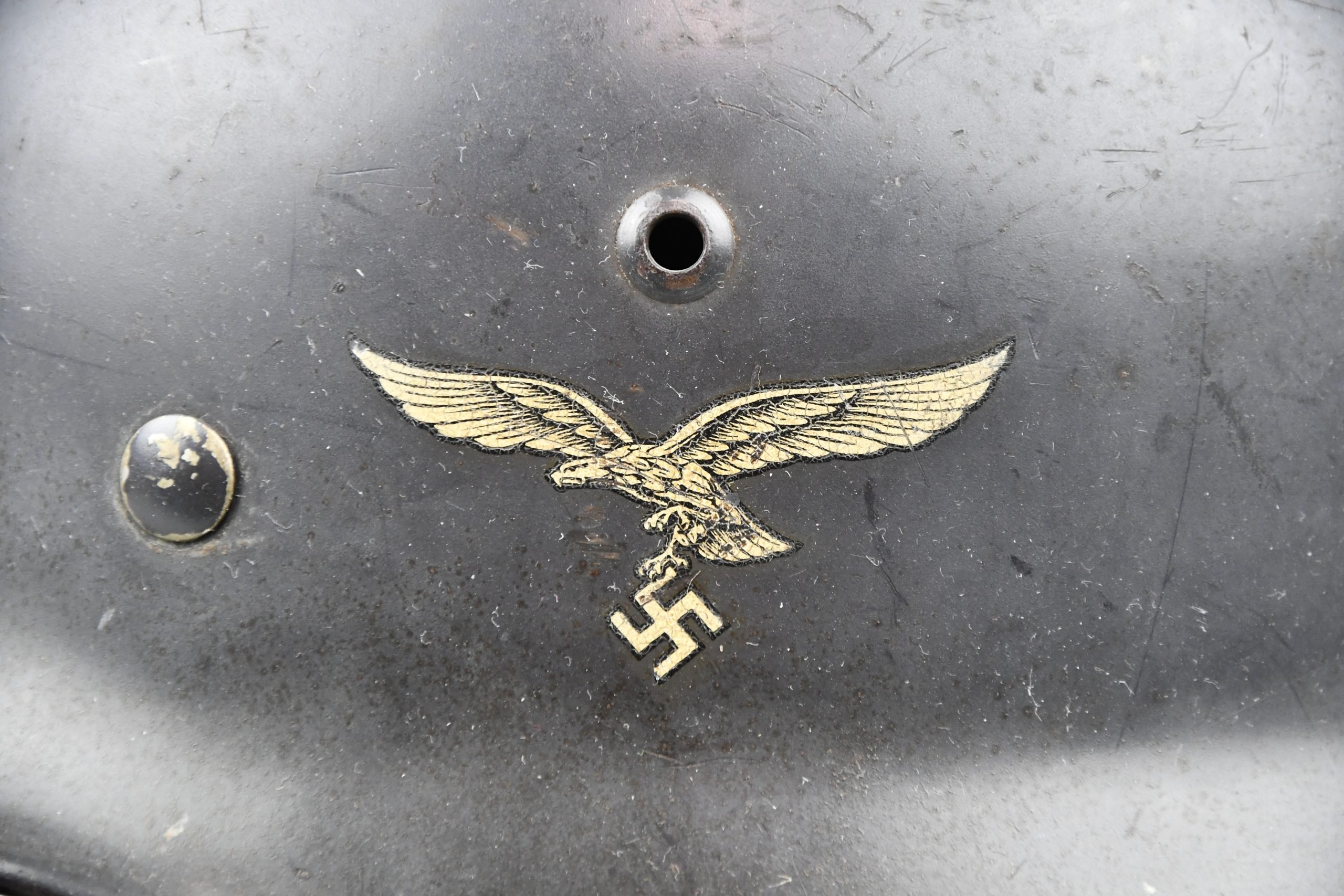 M35 Luftwaffe ex-double decal steel helmet Q66 1939 — image 2