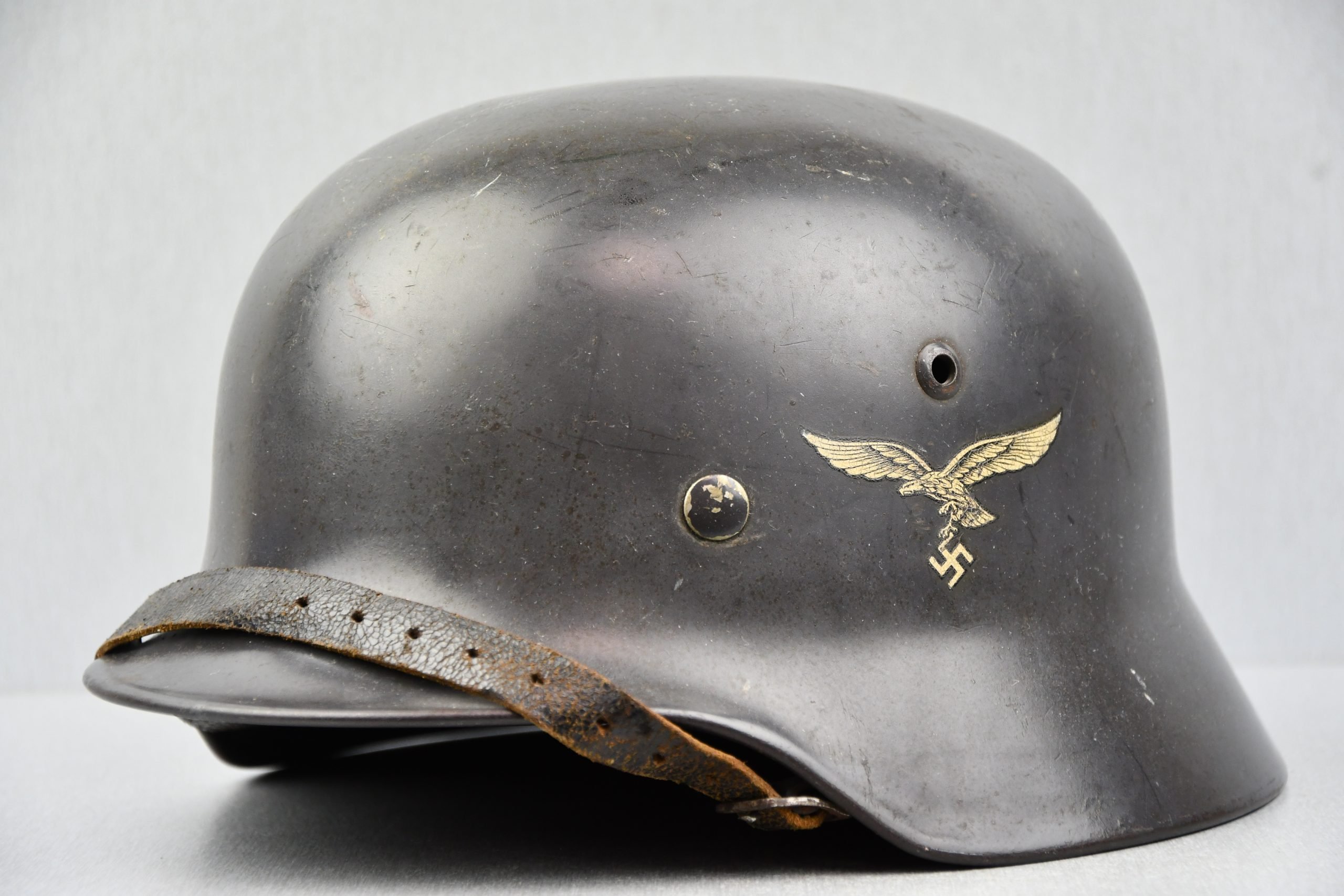 M35 Luftwaffe ex-double decal steel helmet Q66 1939 — image 6