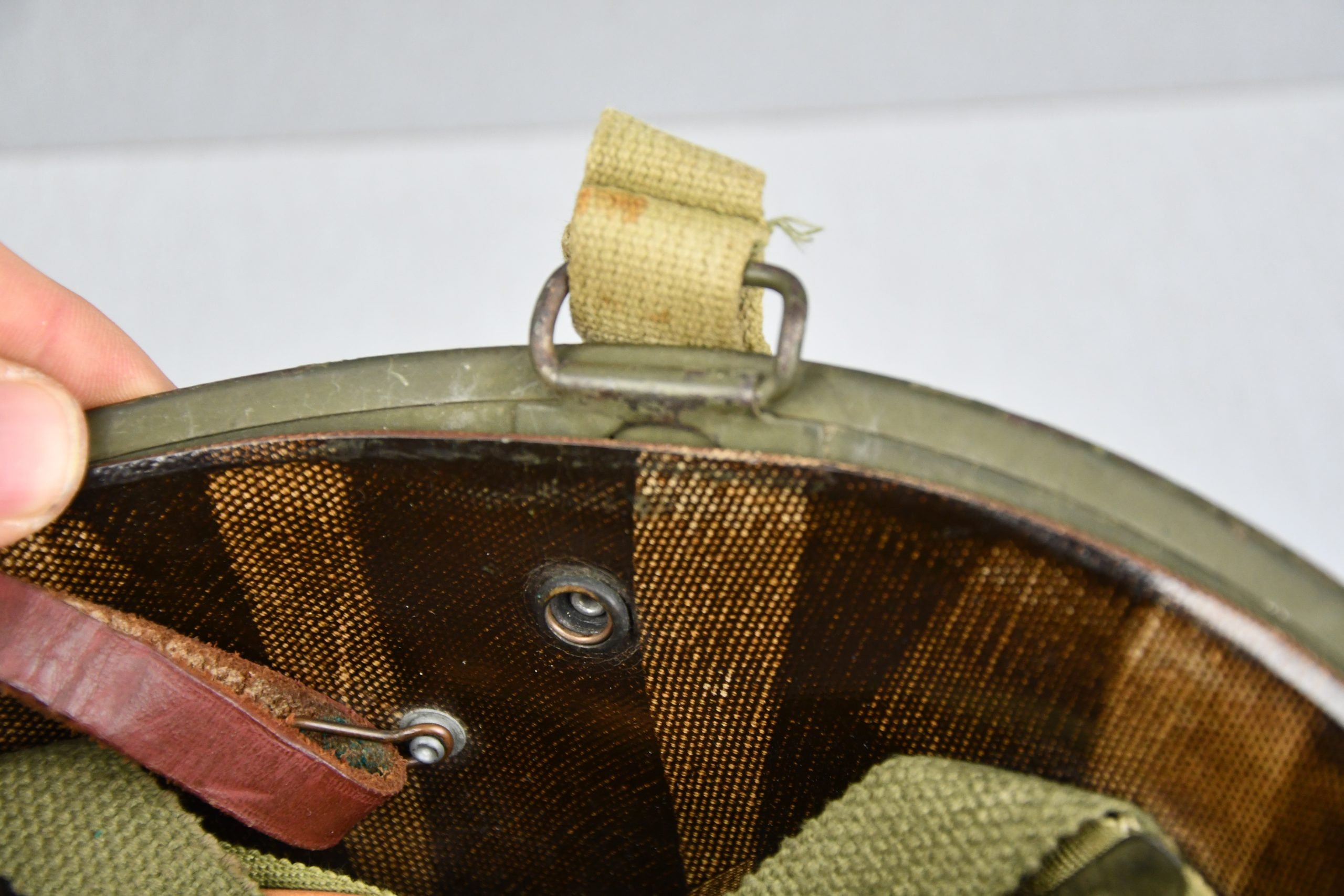 US WW2 M1-C paratrooper helmet with Westinghouse liner — image 24