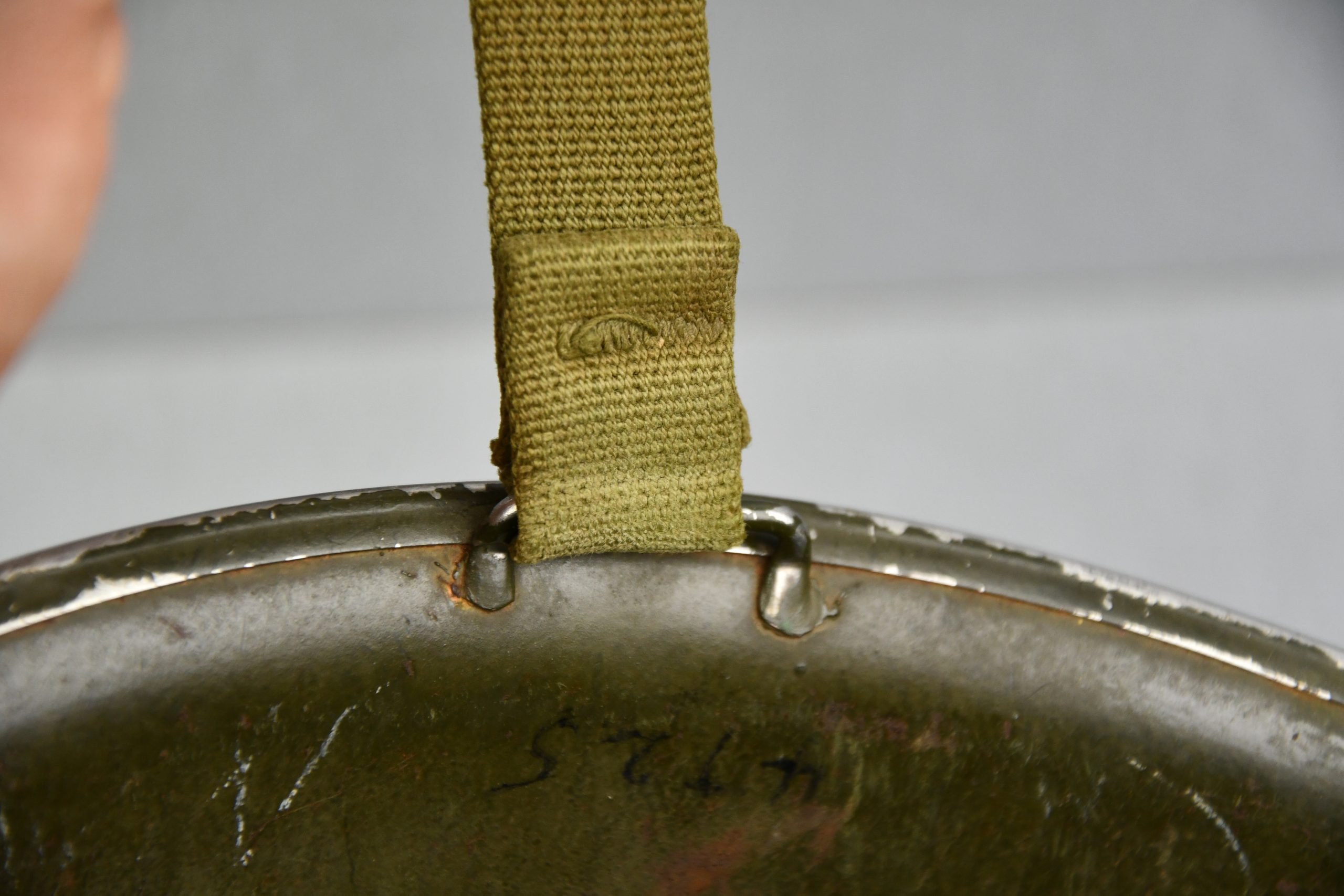 US WW2 M1 fixed bale steel helmet with liner by CAPAC for Lieutenant — image 23