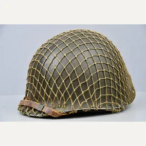 US WW2 M1 fixed bale steel helmet with liner by …
