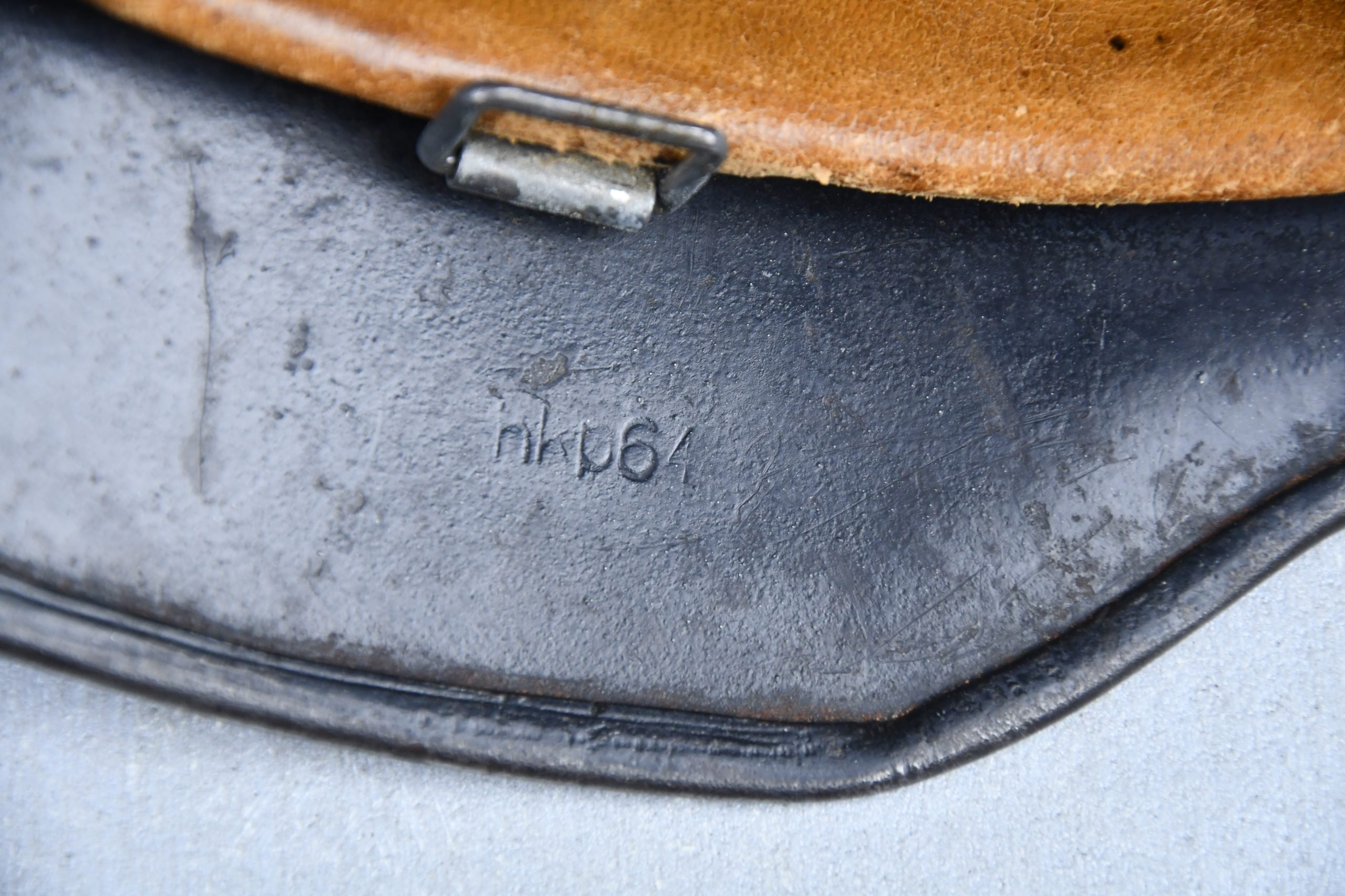 M40 Luftwaffe single decal steel helmet hkp64 named Uffz. Wabersitzki — image 11