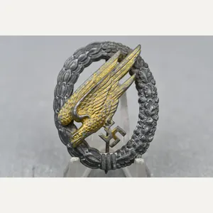 Luftwaffe paratrooper badge 'Fallschirm Schützenabzeichen' by Friedrich Linden FLL