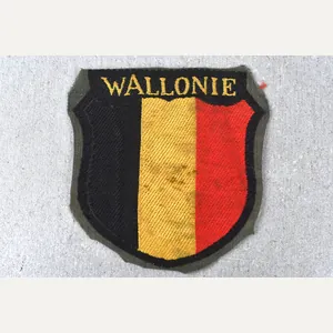 RARE Army/Waffen-SS Belgian collaboration 'Wallonie' volunteer sleeve shield
