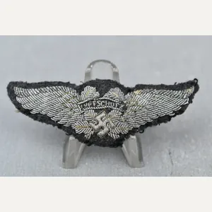 RARE air-raid protection 'Luftschutz' officer bullion cap insignia