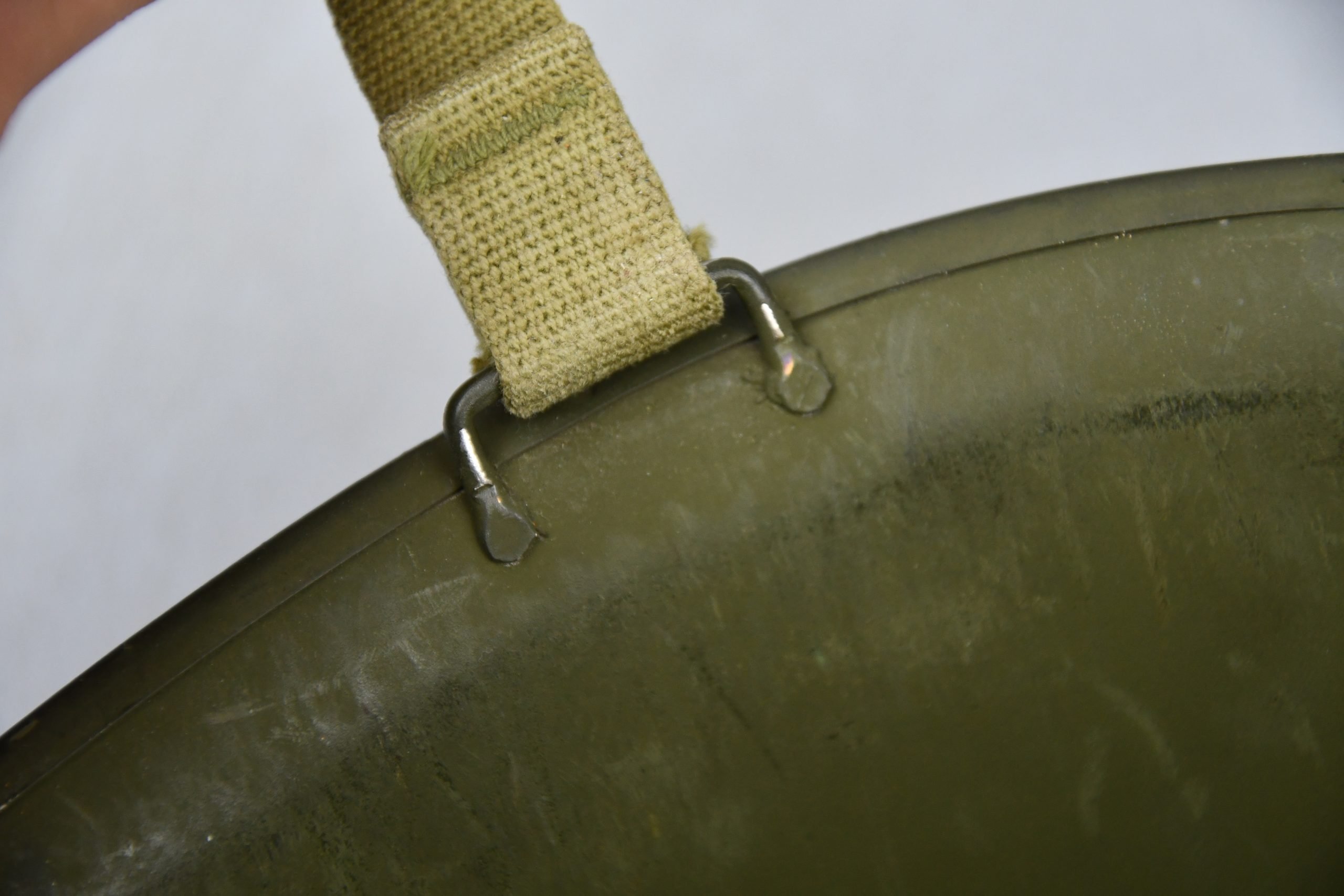 RARE US WW2 M1 helmet with low pressure St. Clair liner — image 21