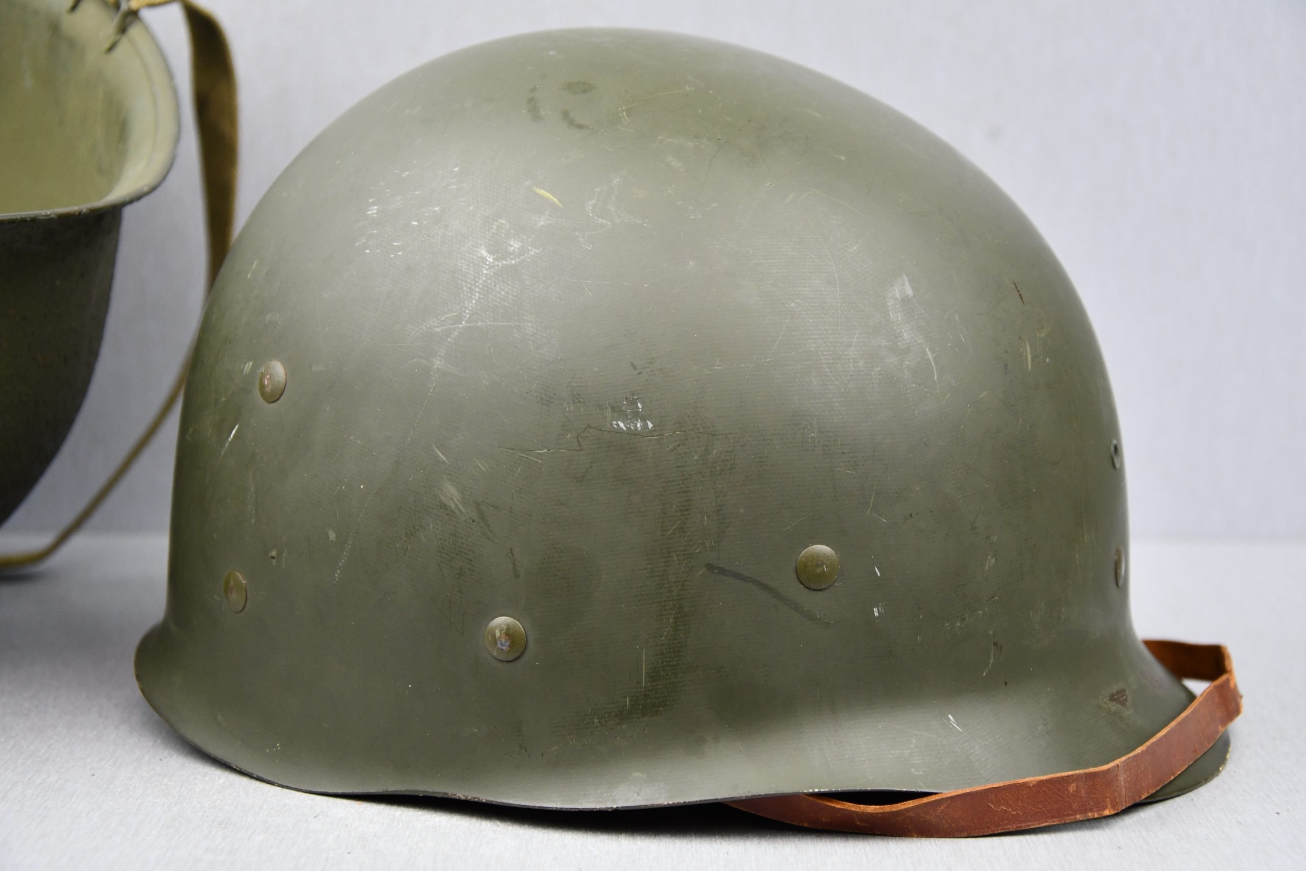 RARE US WW2 M1 helmet with low pressure St. Clair liner — image 27
