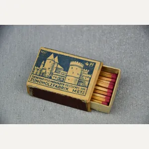 German 'Zündholzfabrik Metz – Deutsches Tor' matchbox