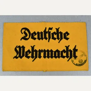 Deutsche Wehrmacht service armband with acceptance stamp