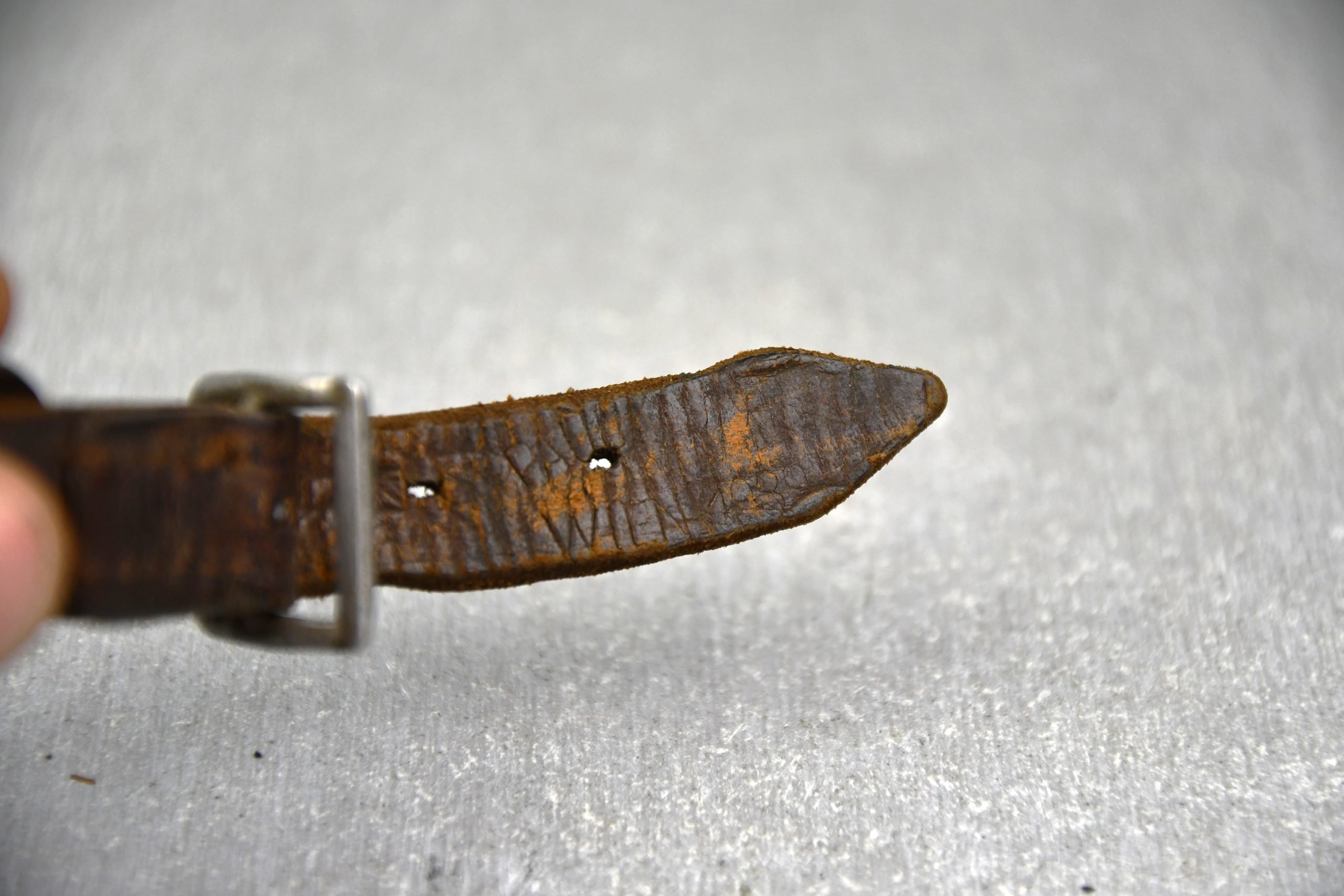 Early Luftwaffe helmet chin strap with LBA stamp 1939 — image 7