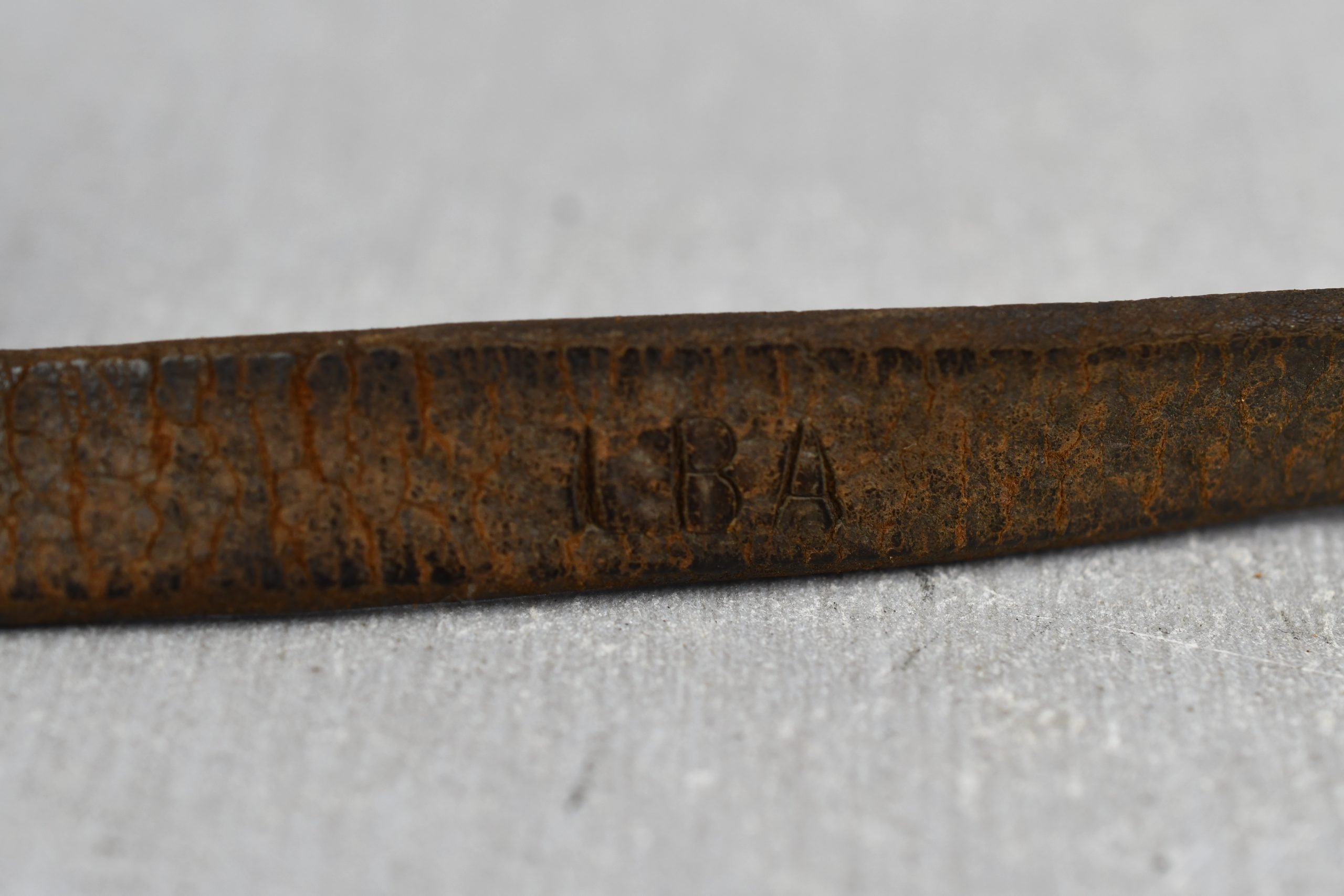 Early Luftwaffe helmet chin strap with LBA stamp 1939 — image 9