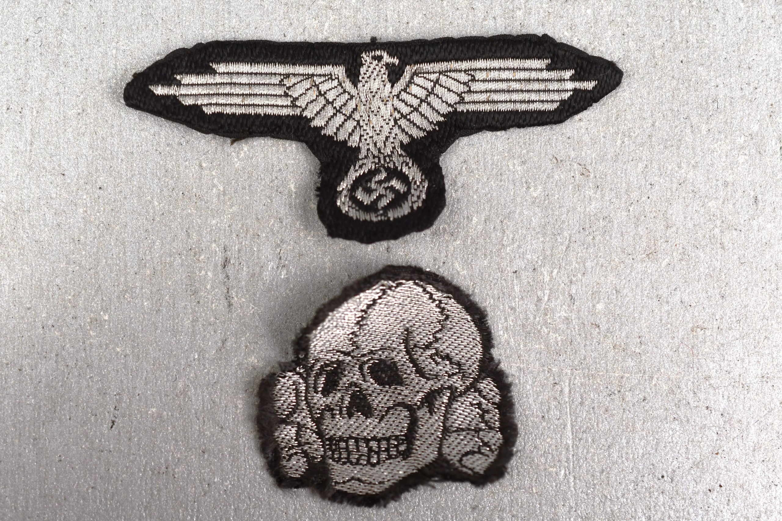 Waffen-SS officer flatwire 'BeVo' cap skull 'Totenkopf'and eagle