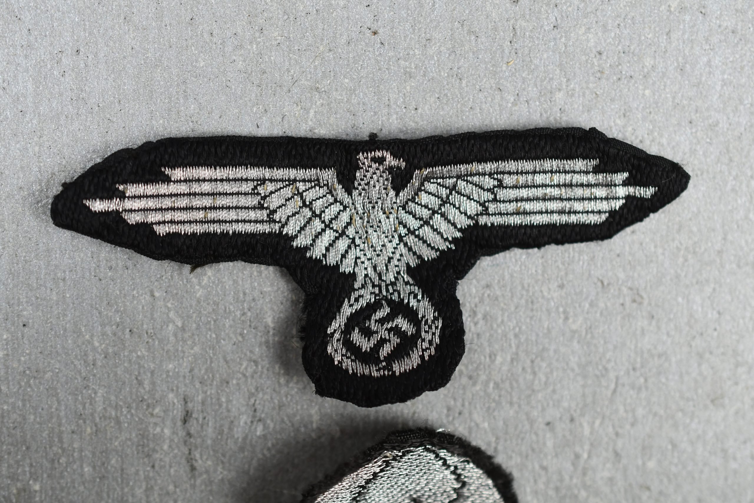 Waffen-SS officer flatwire 'BeVo' cap skull 'Totenkopf'and eagle — image 2