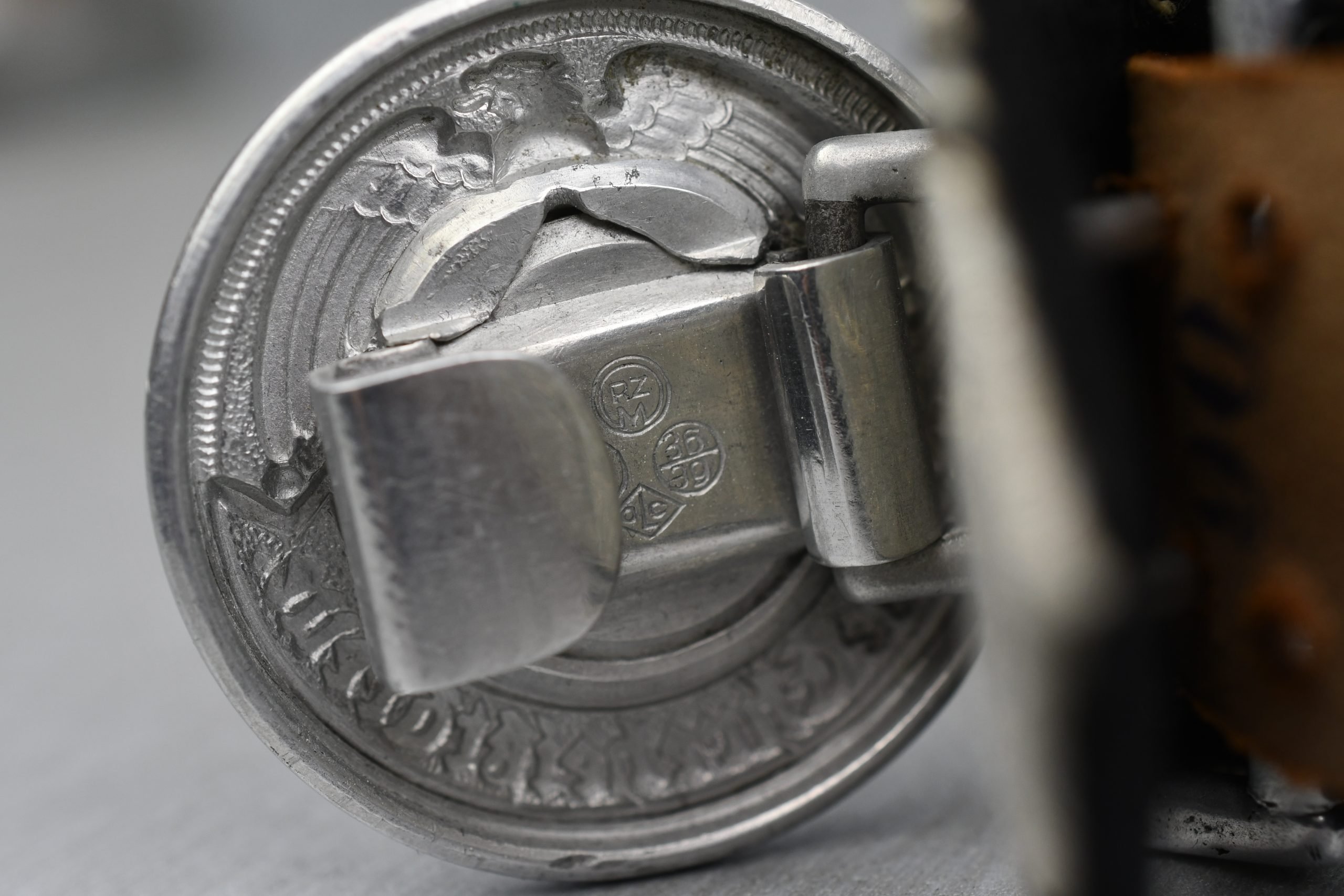 SS officer dress belt 'Feldbinde'with buckle by Overhoff — image 4