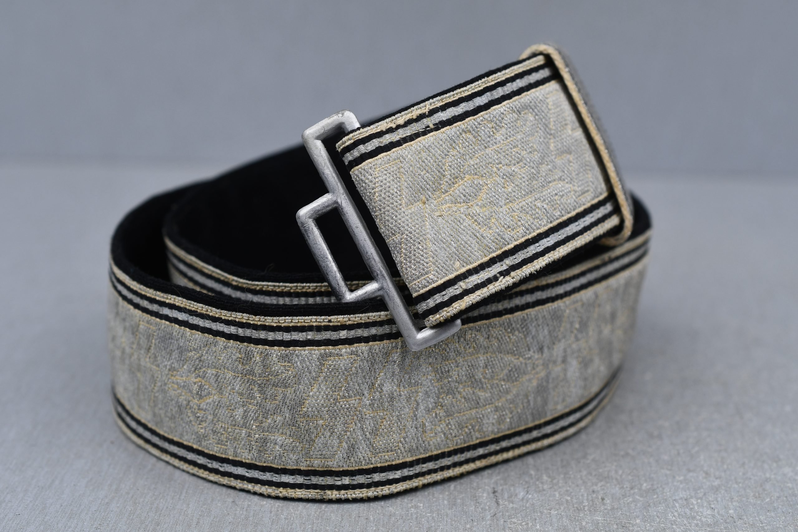 SS officer dress belt 'Feldbinde'with buckle by Overhoff — image 8