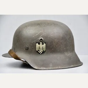 M42 army (Heer) single decal steel helmet hkp66 named