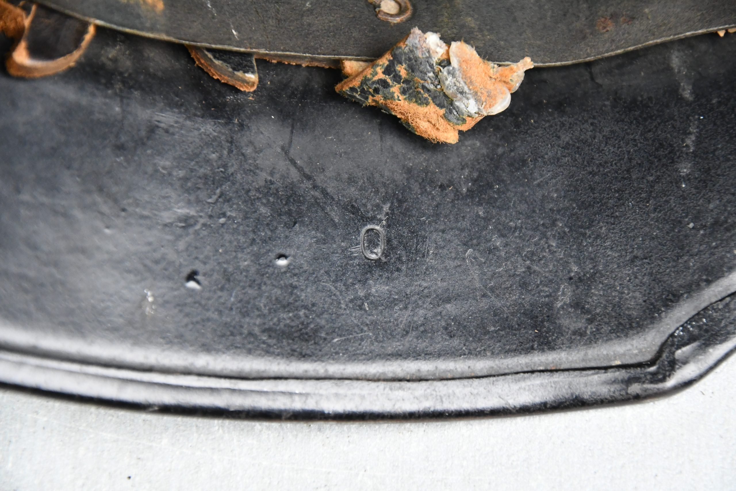 M34 fireman (Feuerwehr) double decal light weight steel helmet by Quist — image 10