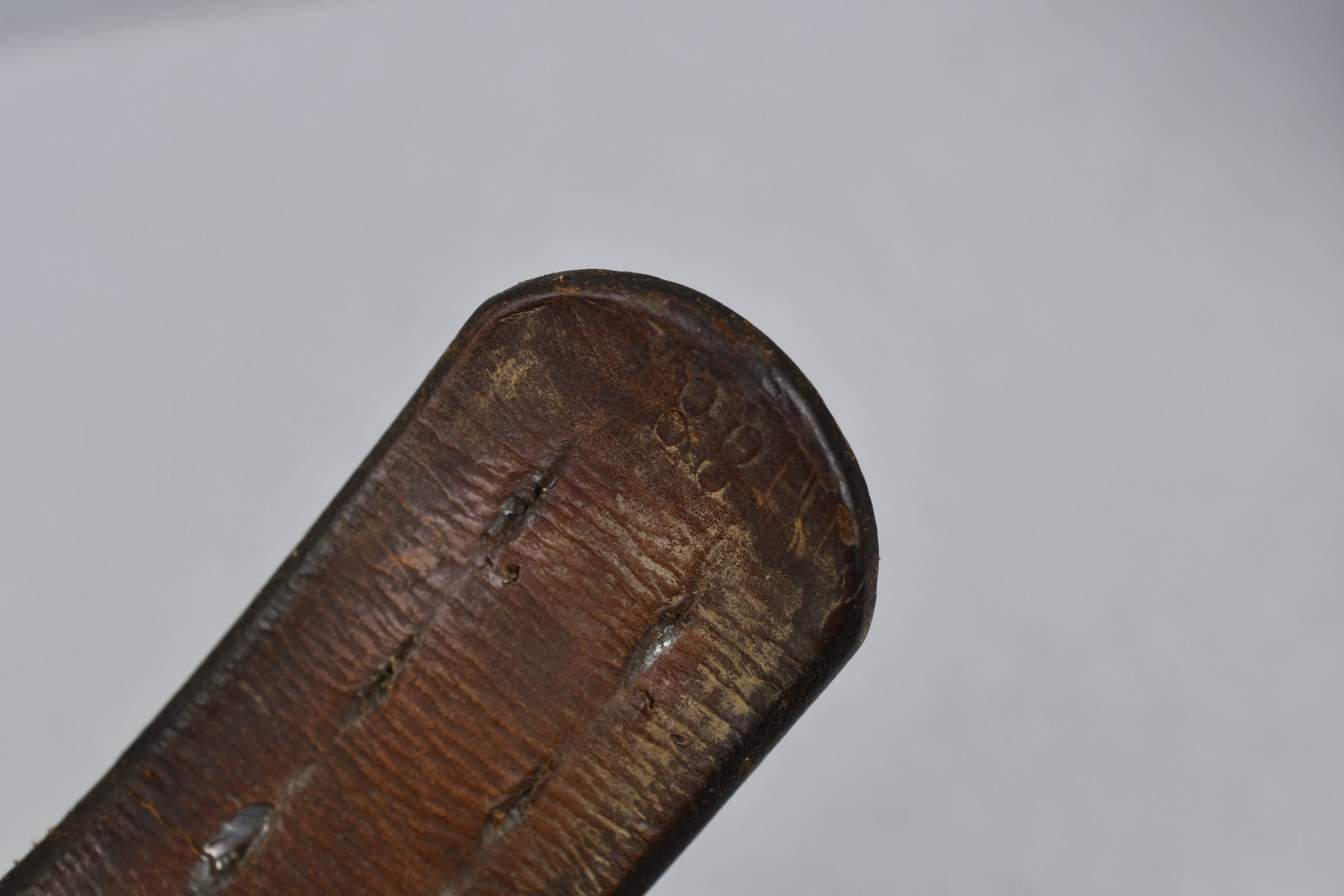 Early Wehrmacht leather equipment belt with aluminum hook — image 7