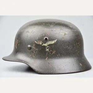 M35 Luftwaffe reissued 'Green' single decal field division steel helmet