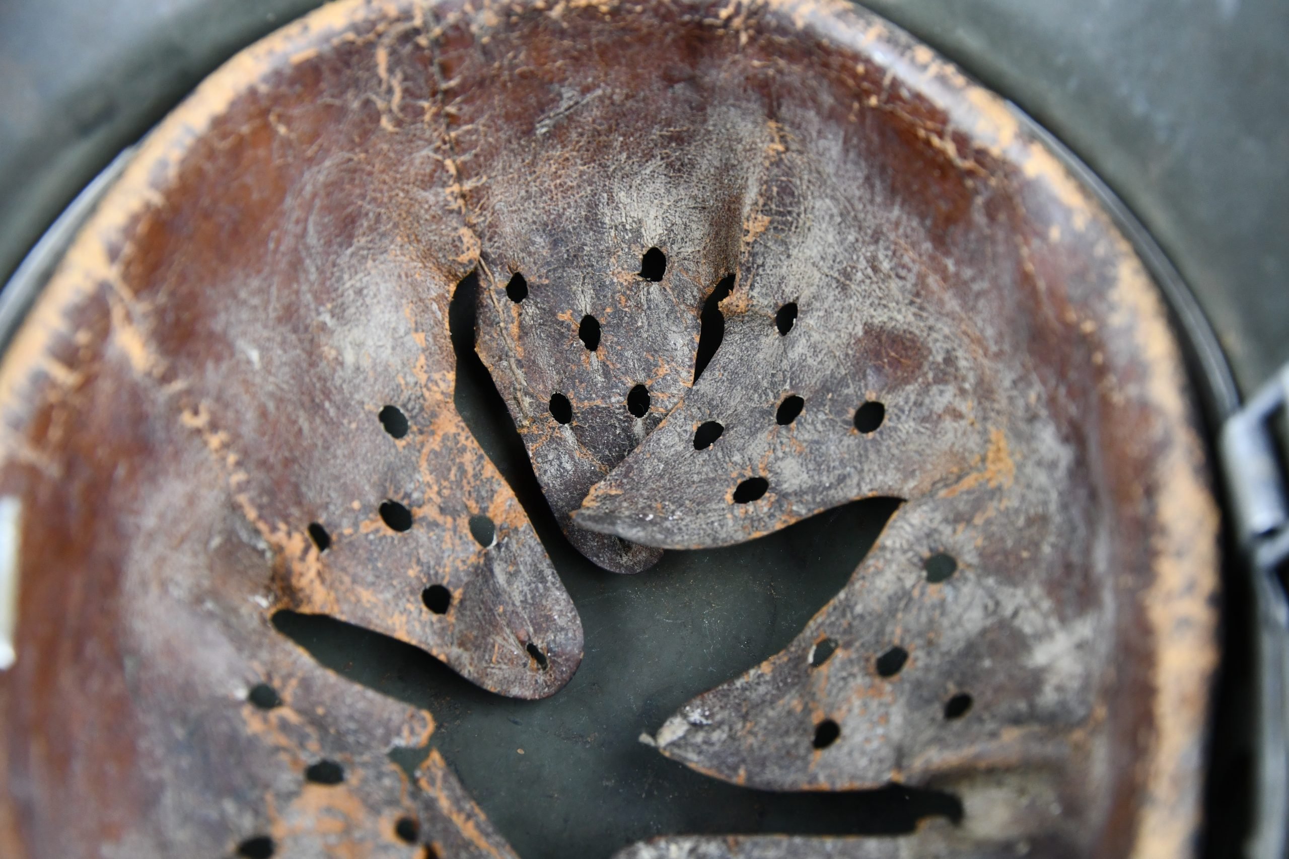 M35 army (Heer) ex-double decal 'overpaint' steel helmet Q64 named — image 10