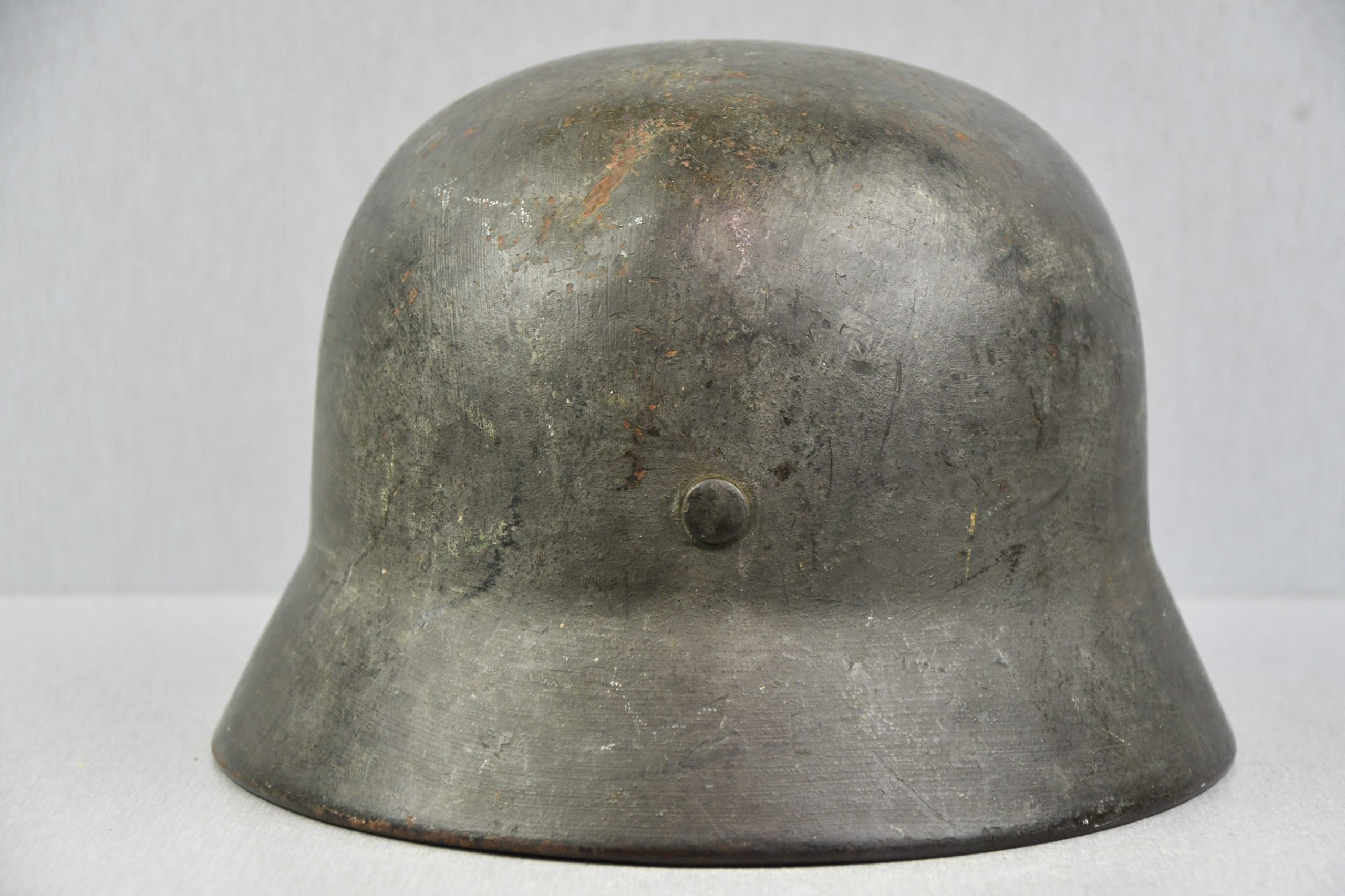 M35 army (Heer) ex-double decal 'overpaint' steel helmet Q64 named — image 5