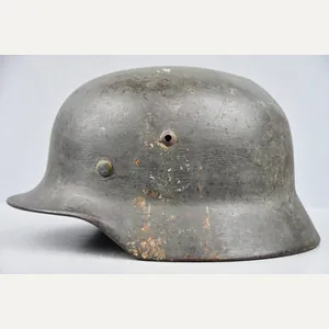 M35 army (Heer) ex-double decal 'overpaint' steel helmet Q64 named