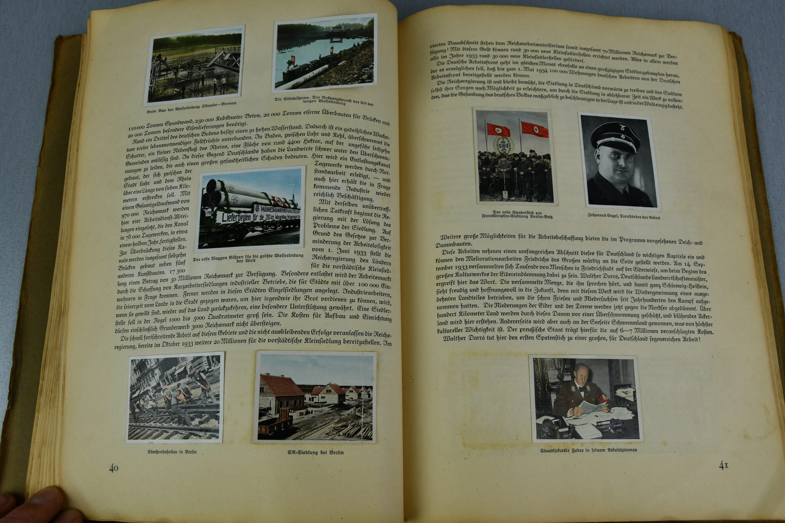 Nazi 1934 Cigarette Album 'Der Staat Der Arbeit und des Friedens – Ein Jahr Regierung fully complete — image 3